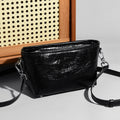 Leather Bag Simple Crack Messenger Bag Special Interest Shoulder Bag Large Capacity Bucket Bag Women