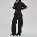 Contrast Color Sweatshirt Suit Loose Casual Comfortable All Match Outdoor Biking Mountain Climbing Sports Two Piece Sets