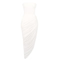 Arrival Vision White Bra Twill Pleated Dress Women Clothing Sexy Dress