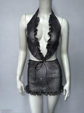 Women Clothing Sexy Dress Halterneck Dress Rhinestone Elastic Hip Dress Sexy Dress