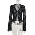 Autumn Chiffon Shirt Classic Elegant Slim Fit Pleated Bell Sleeve Top for Women
