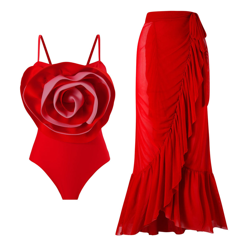 Covered Belly Backless Sexy Spring Swimsuit Women Slim Beach Dress