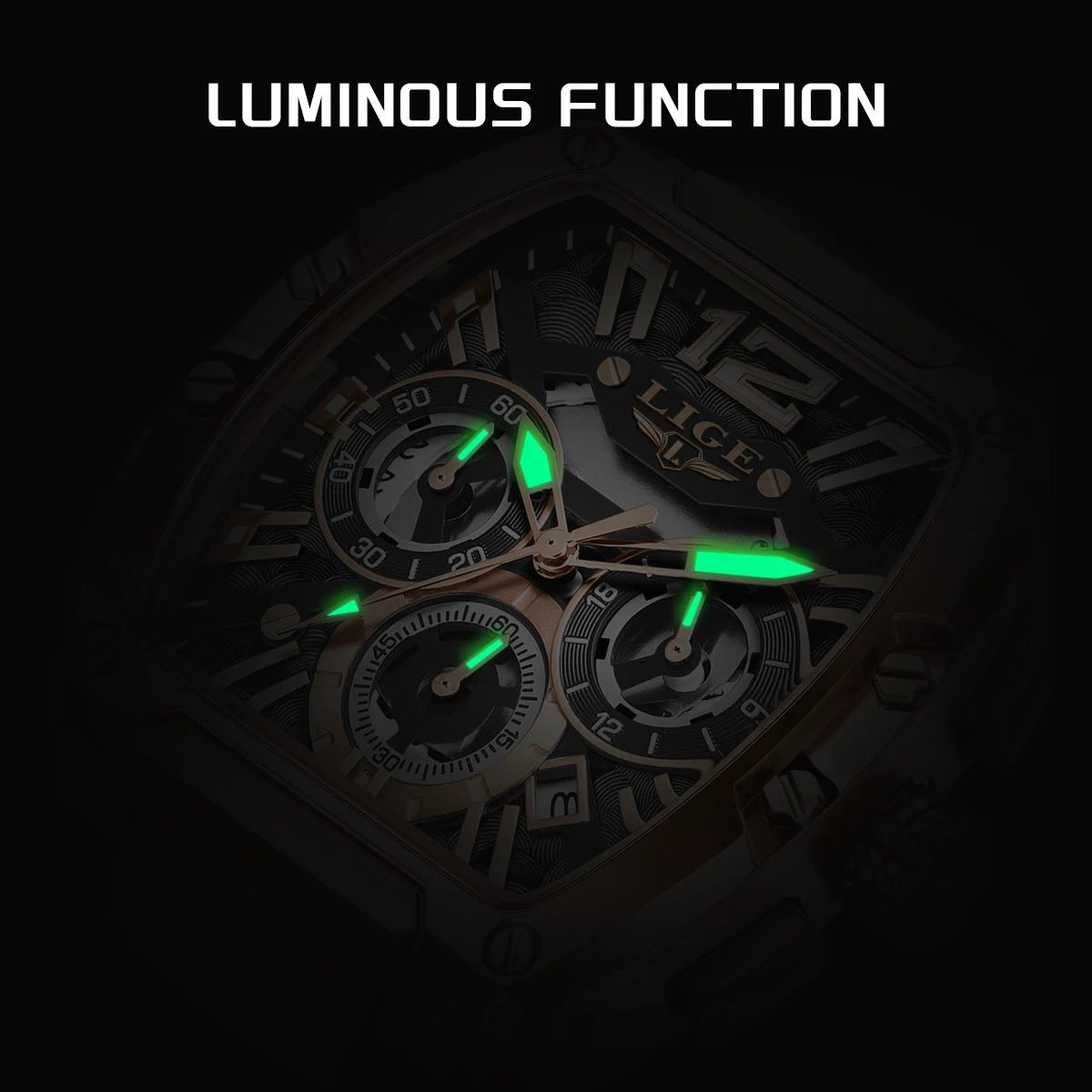Men's Sports Multifunctional Waterproof Luminous Calendar Watch