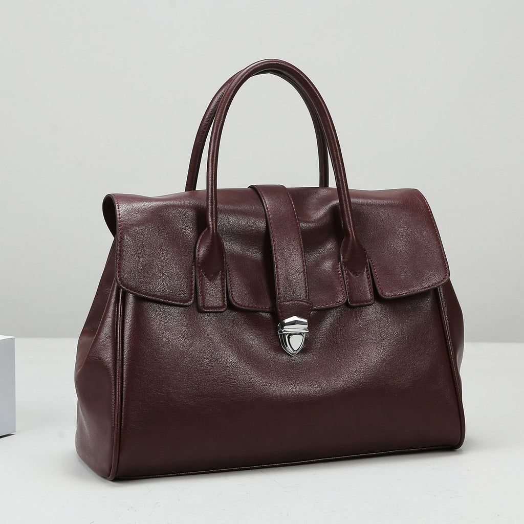 Handbags Women Autumn Winter Soft Leather Tote High Sense Large Capacity Office Women Bag