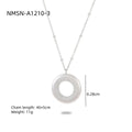 Lettering Private Exclusive Stainless Steel Necklace Special Interest Inlaid Zircon Titanium Steel Embellished