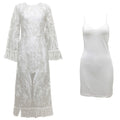 Women Clothing Beaded Dress Lace Embroidery Wedding Party Dress Cocktail