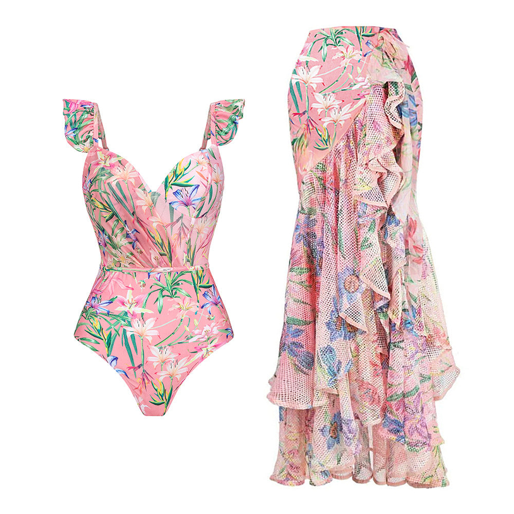 One Piece Swimsuit Women Holiday Suit Skirt Swimsuit