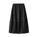 Stitching Soft Denim Skirt Women Autumn High Waist Slimming A line Skirt Mid-Length Umbrella Skirt