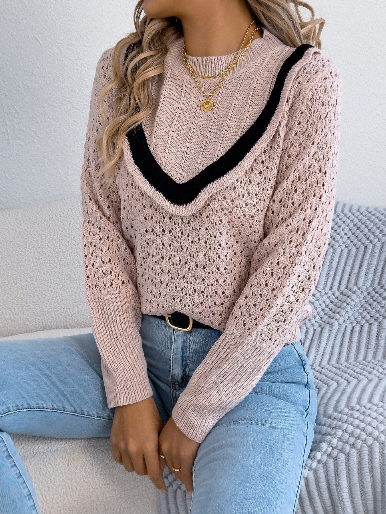 Women Clothing Autumn Winter Fungus Long Sleeve Pullover