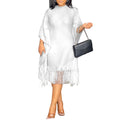 Women Sequined Tassel Bat Sleeve Elastic Hip Dress