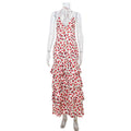 Sexy Bare Back V neck Halter Spring Sexy Sheath Tiered Dress Floral Maxi Dress