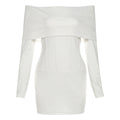 Fall Women Clothing Sexy Adult Lady like Woman Elegant Sexy off the Shoulder Waist Sheath Dress for Women