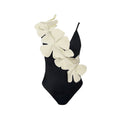 Solid Color Spaghetti Straps One Piece Swimsuit Women Floral Spring Vacation Swimsuit