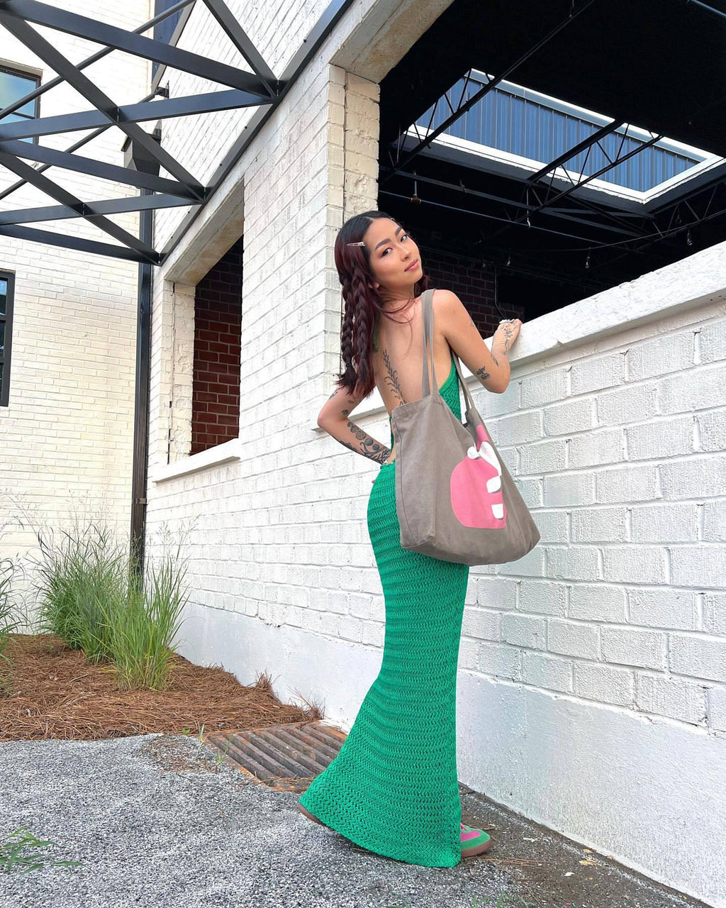 Halter Backless Maxi Dress Knitted Sleeveless Beach Bohemian Long Hollow Out Cutout Dress Women