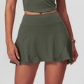 Sollinarry A line Yoga Skirts Women Tight High Waist Anti Exposure Casual Sports Skirt Fitness Tennis Skirt