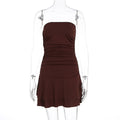 Summer Women Clothing Sexy Slim Fit Ruffled Sheath Tube Top Dress