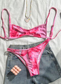 Women Summer Vacation Tight Miniature Bikini Elegant Two Piece Set Beach Swimsuit