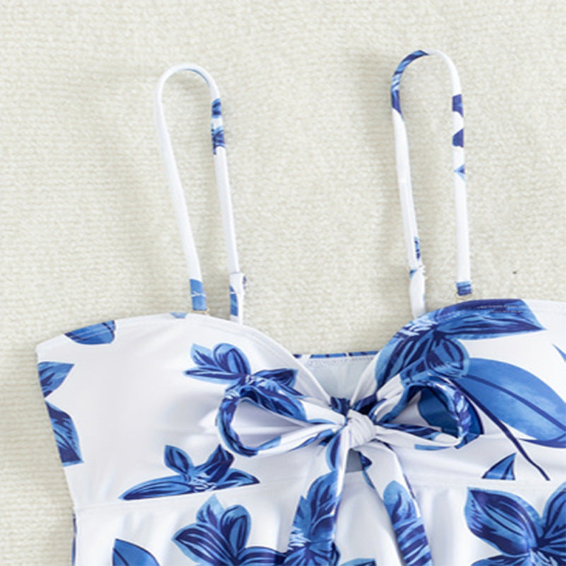 Swimsuit Printed Sling Split Swimsuit Women Stylish Beach Bikini Two Piece Set