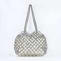 Winter Niche High Sense Silver Hollow Out Cutout Bags Women Lazy Work Office Shoulder Bag Bags