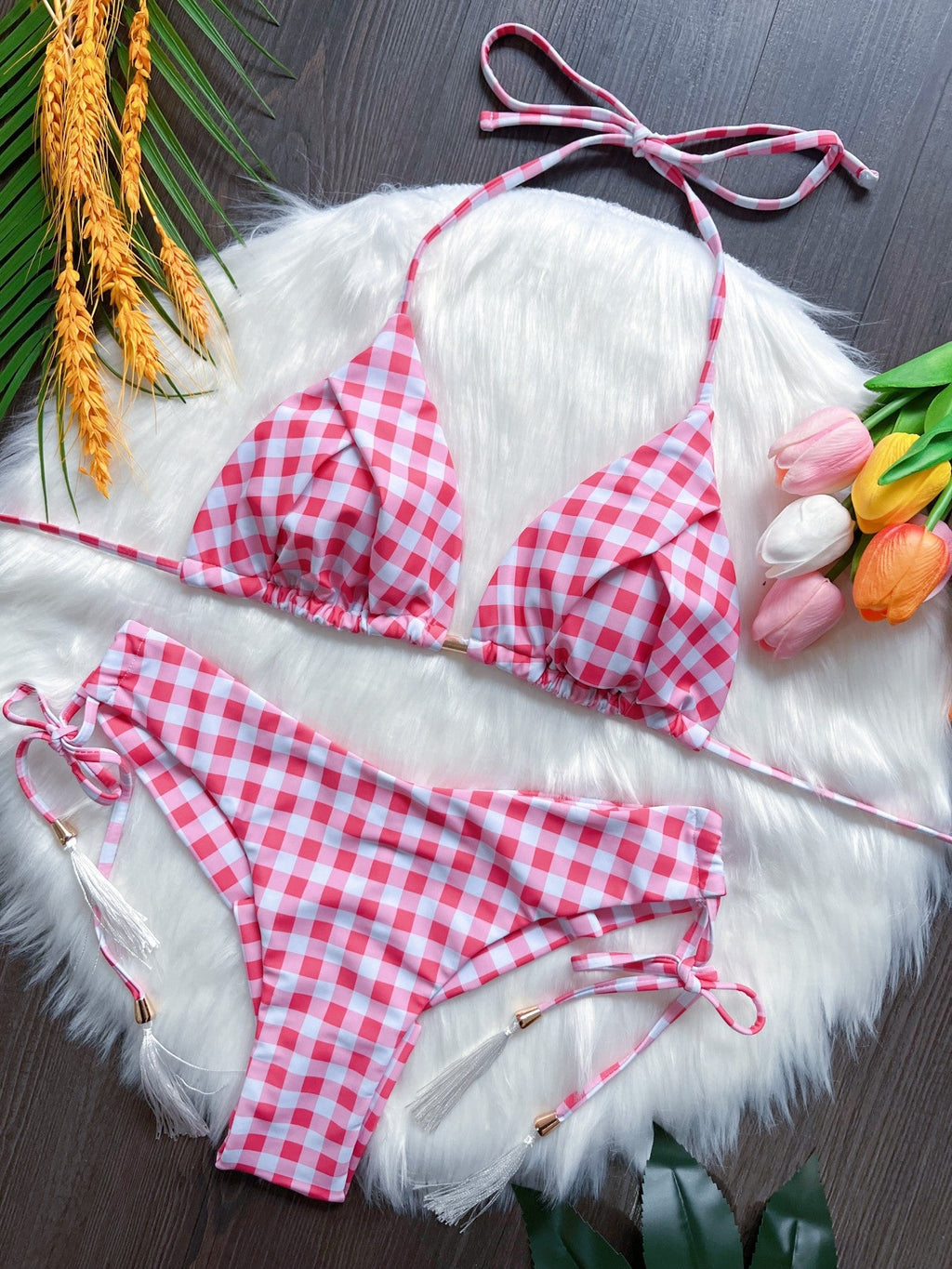 Printed Split Bikini Swimsuit Sexy Triangle Women Swimsuit Swimming Suit