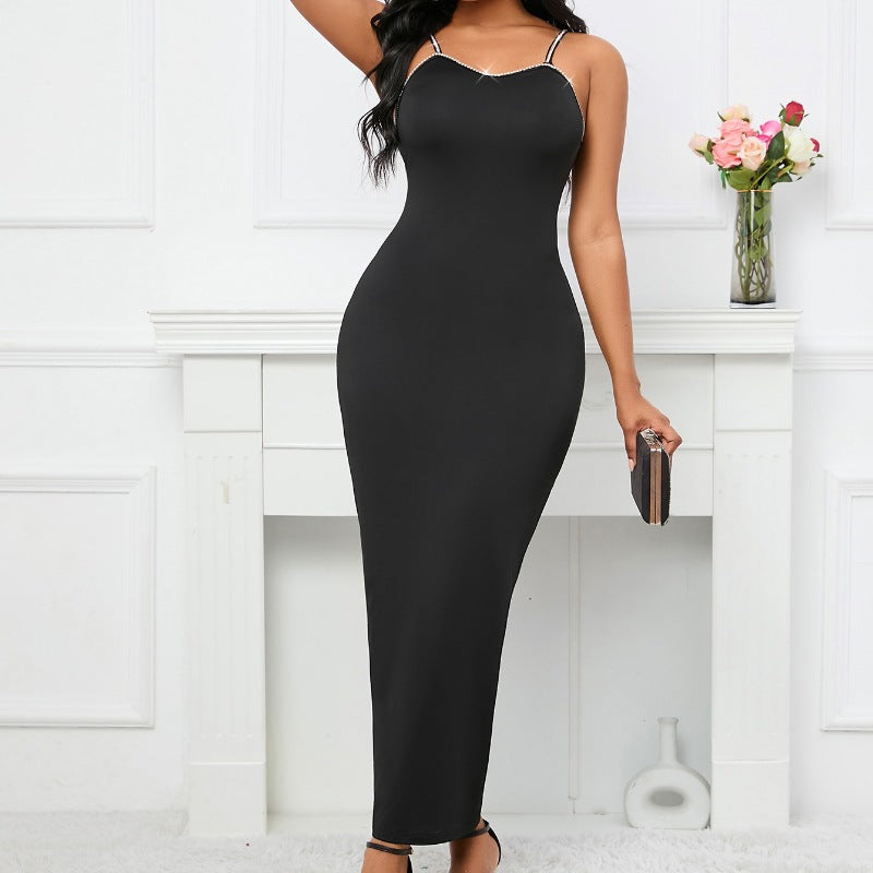 Sexy No Double Layer Handmade Beaded Body Shaping Hip Slimming Long Tight