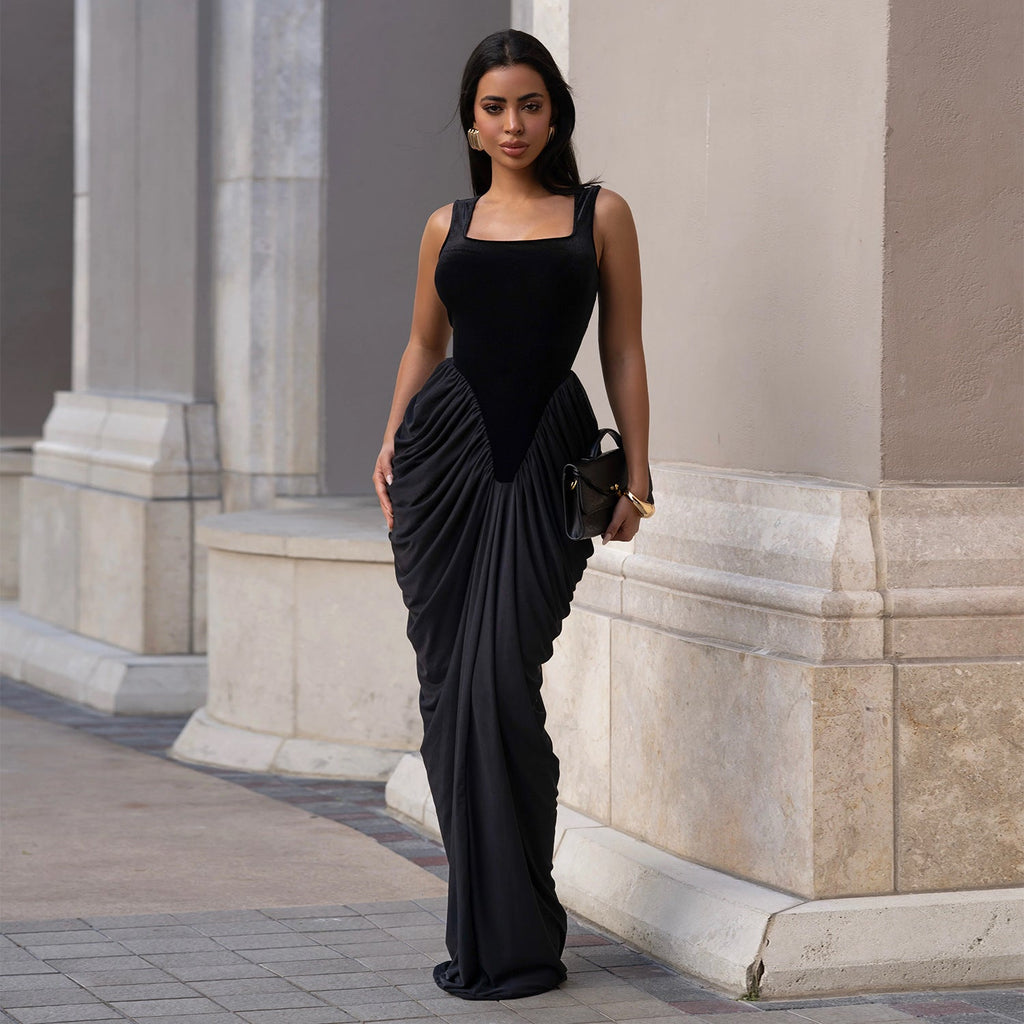 Women Wear Waist-Controlled Backless Sleeveless Sheath Dress