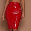 Elegant Glossy Waist Tight Hip Women Skirt Women