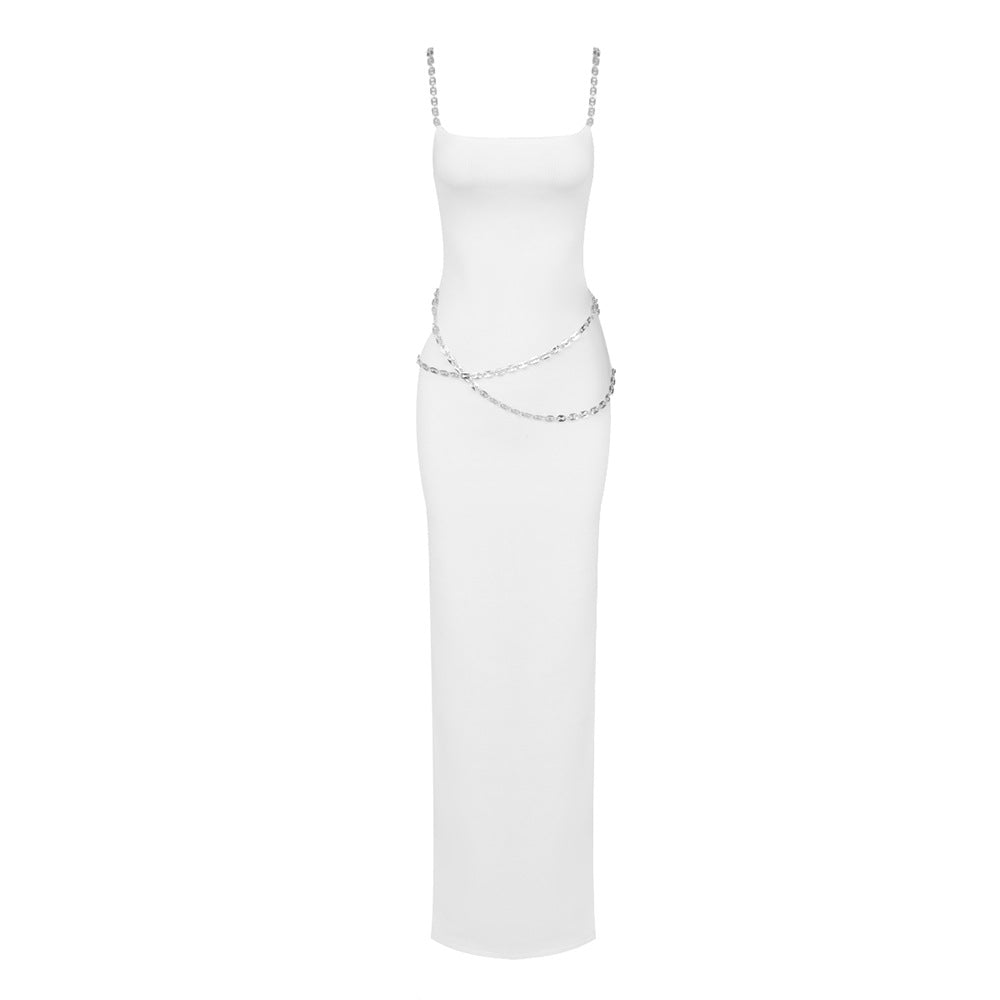 Simple Chain Dress Women Maxi Dress Party Dress Evening Dress Sexy