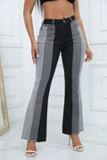 Stretch Washed Contrast Color Jeans Women