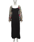Women Clothing Women Heart Collar Floral Embroidery See through Slim Fit Elegant Dress