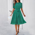 Women Spring Summer Casual Polka Dot Printed Dress