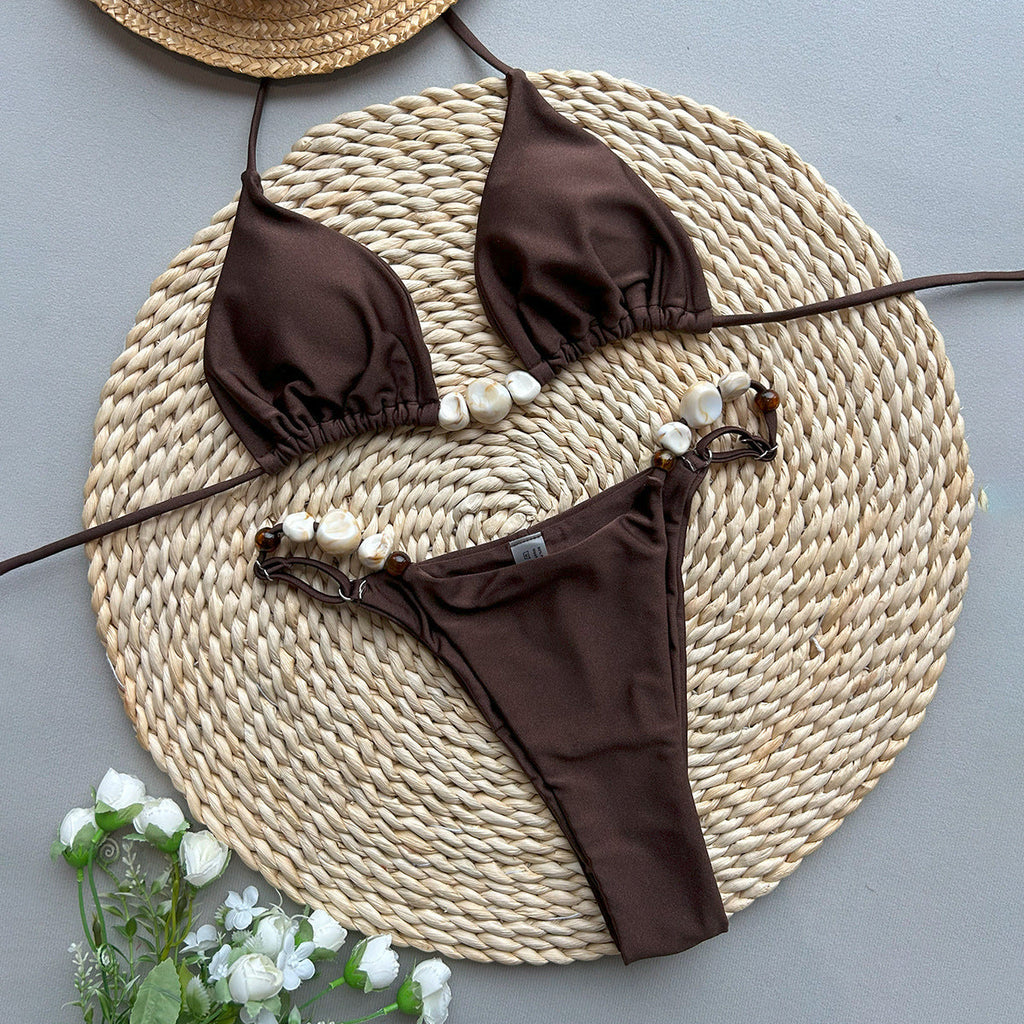 Bikini Sexy Bikini Solid Color Split Women Swimsuit Swimsuit Women