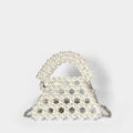 Korean Handbag Mini Trapezoid Crossbody Bag Summer Outwear Accessory Bag Handmade Beaded Woven Bag