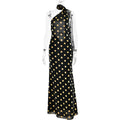 Summer Women Dress Elegant Halter Backless Polka Dot Chiffon Slim Fit Maxi Dress