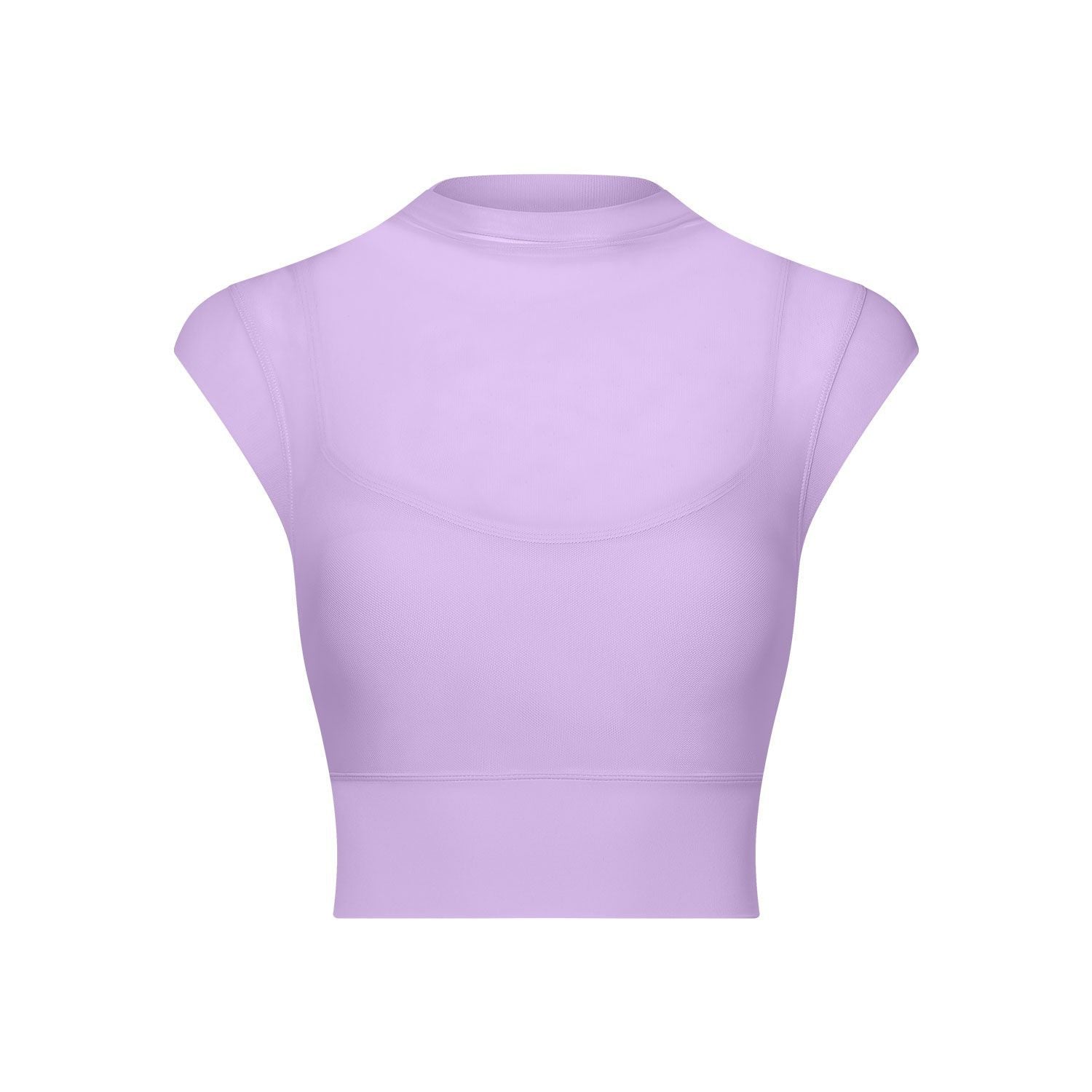 Sexy Mesh Yoga Clothes Flounced Sleeve Running Quick Drying Sports Bra with Chest Pad One Piece Cup Workout Clothes Top
