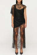 Spring Autumn Lace Pull Elastic Dress Casual Party Dress