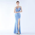 Velvet Bottom Handmade Sequin Craft Beads Sequ Dress