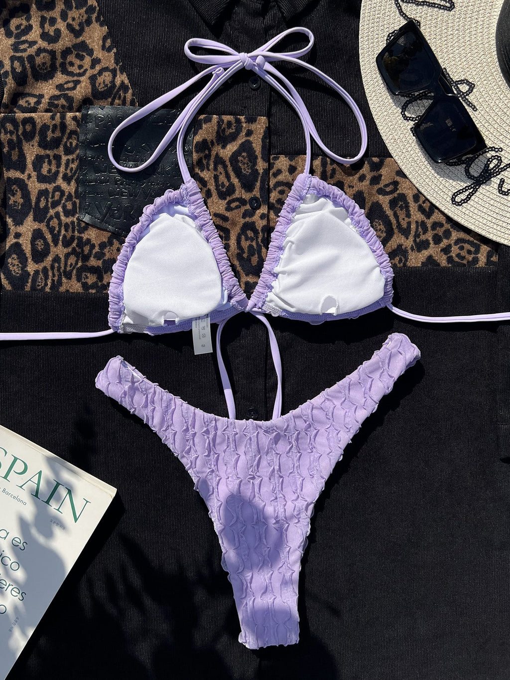 Split Swimsuit Three Dimensional Petals Bandage Sexy Bikini Swimsuit Bikini