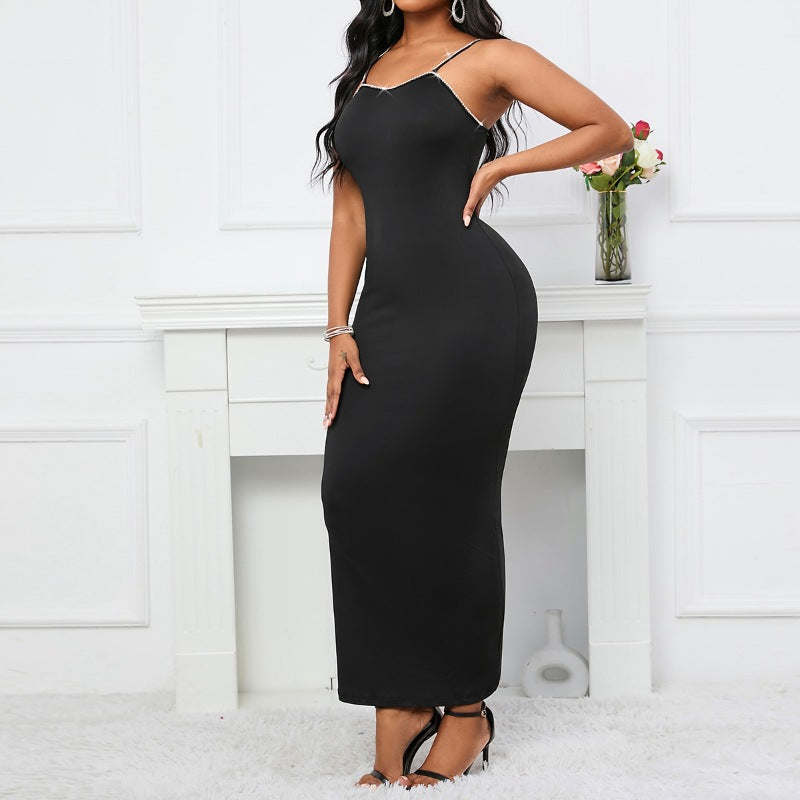 Sexy No Double Layer Handmade Beaded Body Shaping Hip Slimming Long Tight
