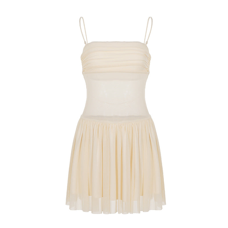 Summer Women Clothing Sexy Mesh See through Strap Dress