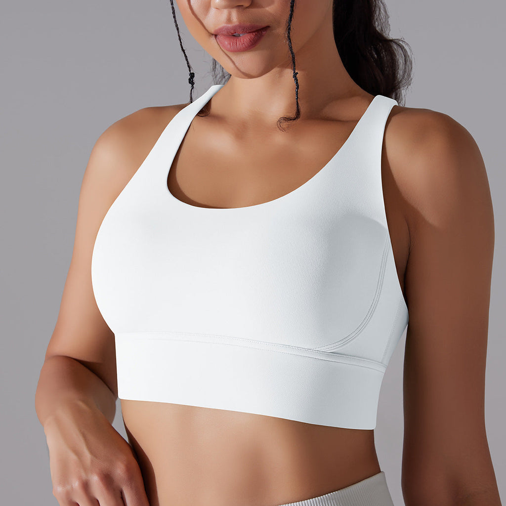 Nude Feel Sports Underwear Push up Sexy Seamless One Piece Cup Beauty Back Yoga Bra Running Workout Vest Women