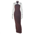 Solid Color Women Curve Slim Hip Dress Halter Bandeau Sexy Elegant Dress
