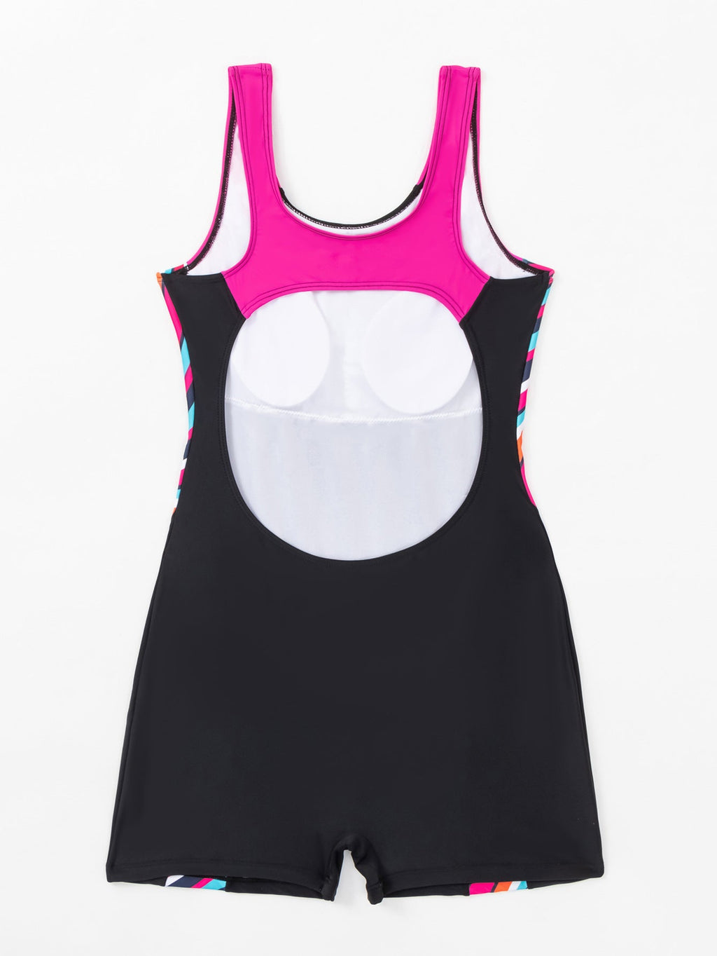 Competitive One Piece Swimsuit Color Matching Shorts Swimsuit One Piece Backless
