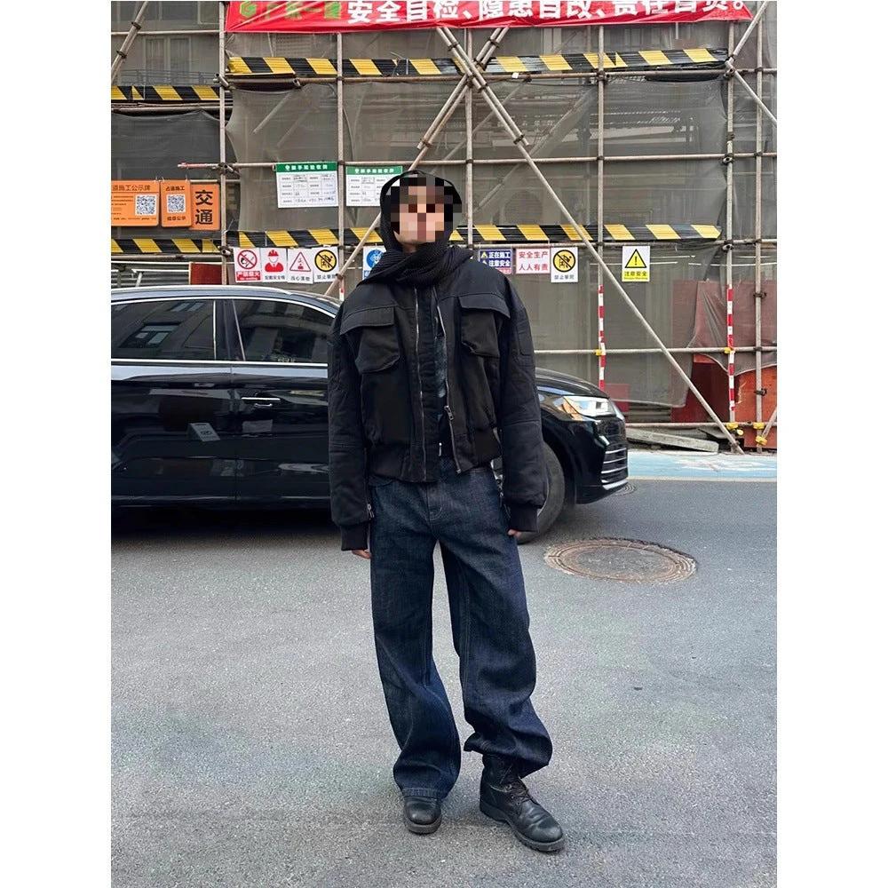 Men's Loose Straight-leg Wide-leg A- Line Jeans