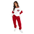 Autumn Winter Peach Heart Multicolor Printing Sweaters Women Clothing Casual Trousers Set