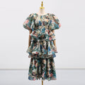 Elegant Retro Tiered Dress Multi Layer Ruffled Elegant High Sense Maxi Dress Women