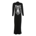 Winter Women Clothing Sequin High Waist Slim Dress Maxi Dress