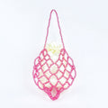 Women Casual Shoulder Bag Pink Openwork Cute Beaded Artistic Little Fairy Bag