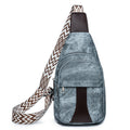 Chest Bag Women Casual Messenger Bag Women Retro Soft Leather Shoulder Bag Backpack