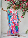 Positioning Printing Beach Blouse Robe Vacation Sun Protection Shirt Seaside Beach Cover Up